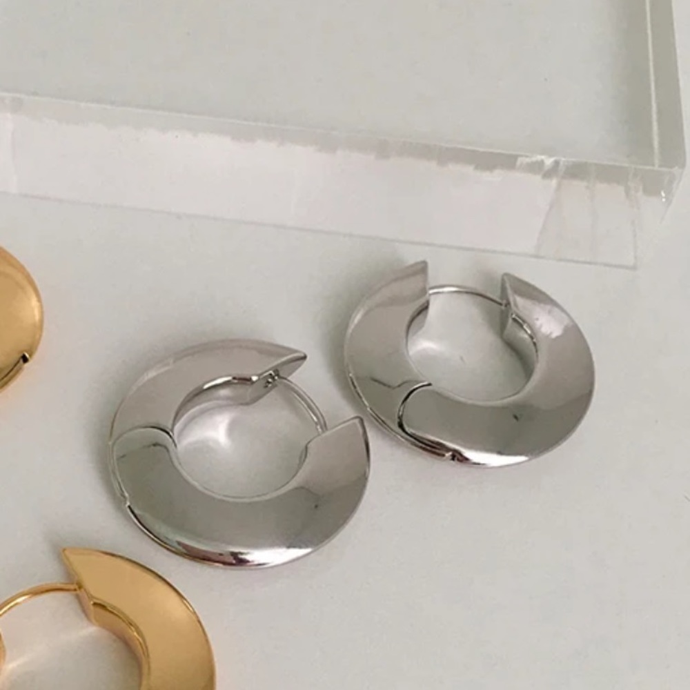 WGP Round Hoop Earrings - Picture 4 of 9